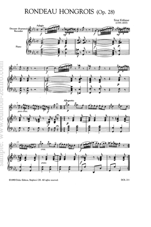 Ernst Krähmer - Rondeau Hongrois - a wonderful salon number