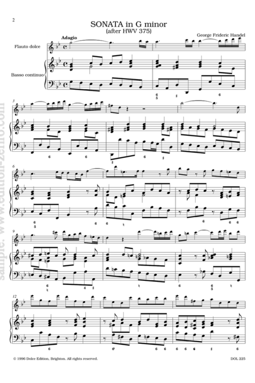 Sonata in G Minor: George Frideric Handel
