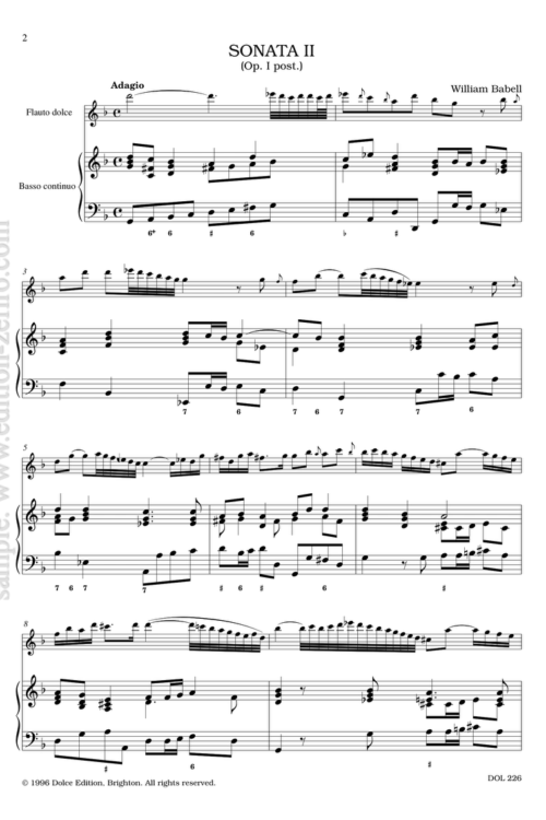 2 Sonatas: William Babell