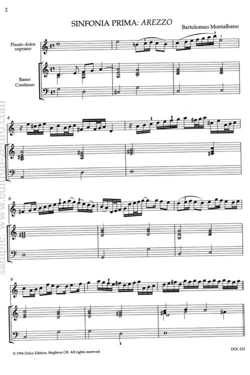 4 Sinfonias (1629): Bartolomeo Montalbano