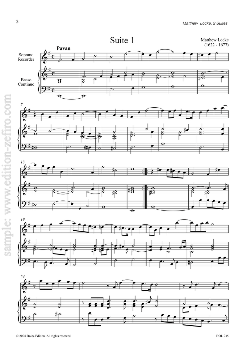 Two Suites: Matthew Locke