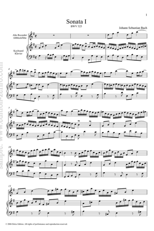 Six Sonatas volume 1, Sonatas 1-2: Johann Sebastian Bach