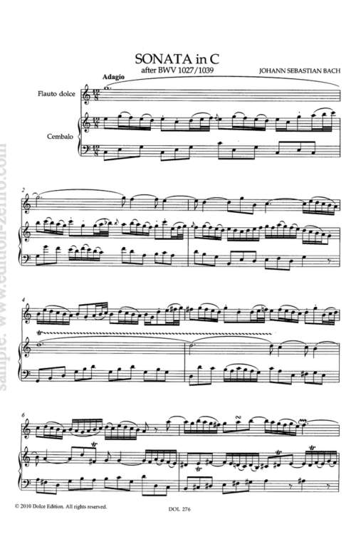 Bach: Sonata in C