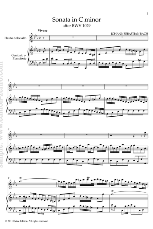 Bach: Sonata in C/D minor