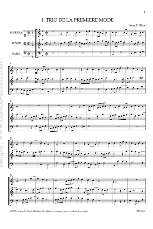 3 Trios from Institution Harmonique : Peter Phillips