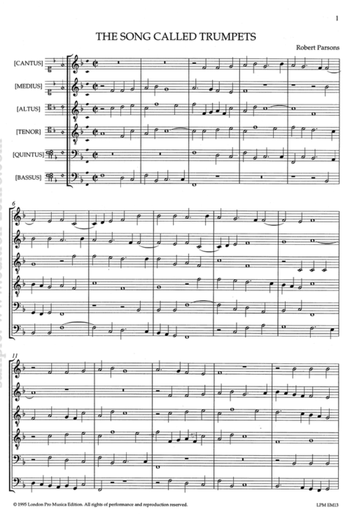 Song called Trumpets : Robert Parsons
