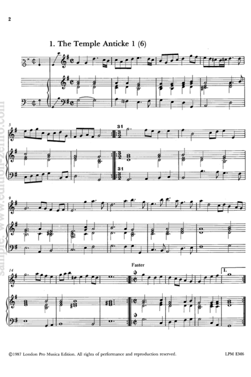 25 Masque dances. Solo (S + Continuo)