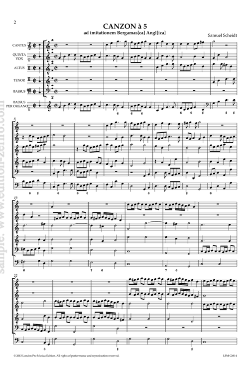 Samuel Scheidt - Canzon super Bergamascam anglicam