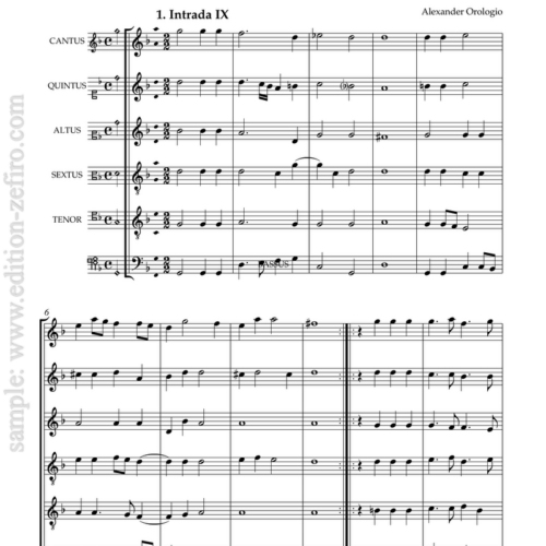 12 Intradas à6 : Alexander Orologio