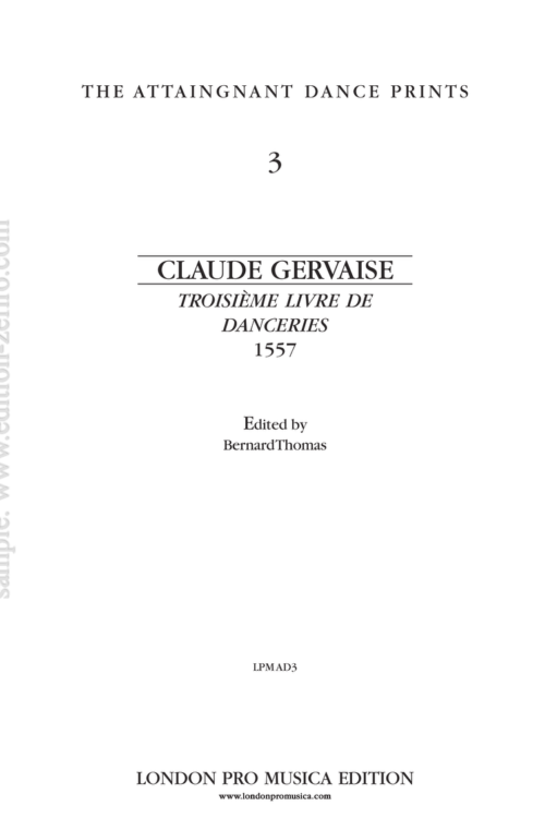 Troisieme Livre de Danceries