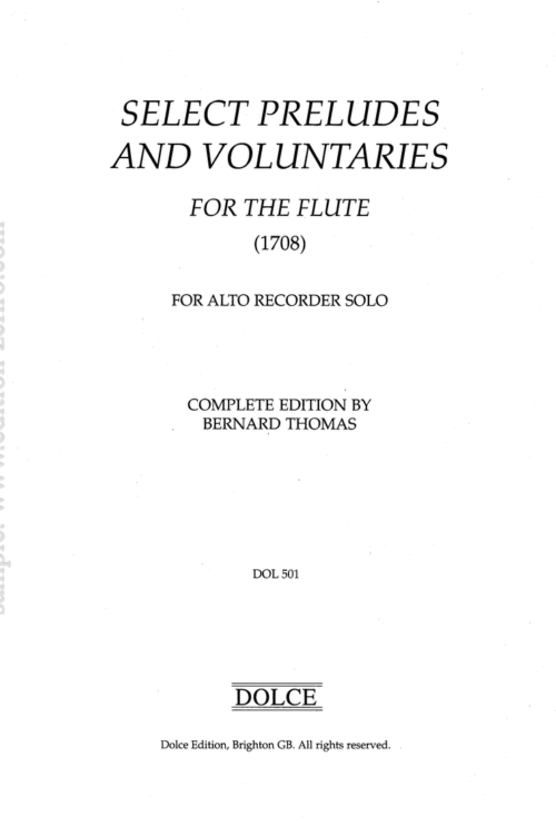 Preludes & Voluntaries (1708)