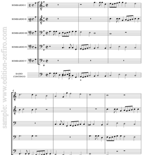 Four Sonate á5 Bombardi (or other suitable instruments)