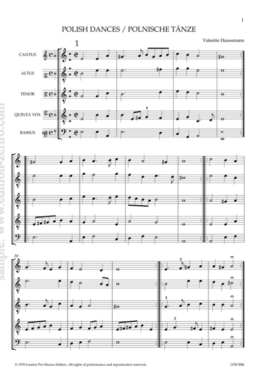 Dances by Michael Praetorius and Valentin Haussmann