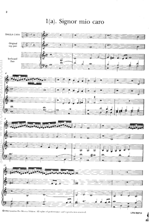 Girolamo Dalla Casa - Divisions on Madrigals I
