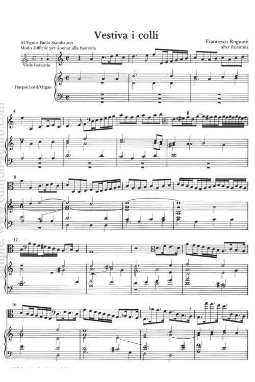 Francesco Rognoni - Viola bastarda settings