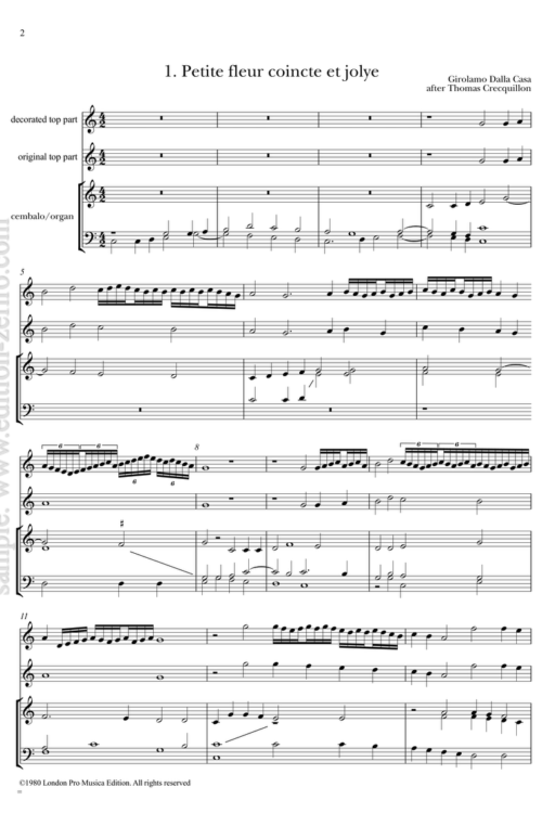 Divisions on Chansons I : Girolamo Dalla Casa and Giovanni Bassano