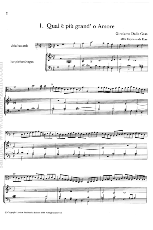 Girolamo Dalla Casa - Madrigali da sonar con la viola bastarda