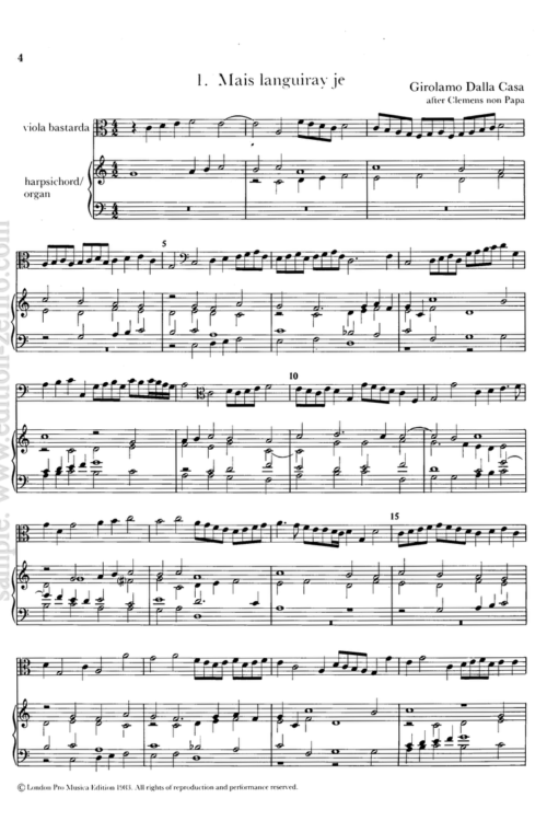 Girolamo Dalla Casa - Canzoni da sonar con la viola bastarda