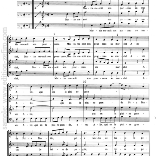 Three Chansons of the mid 16th century