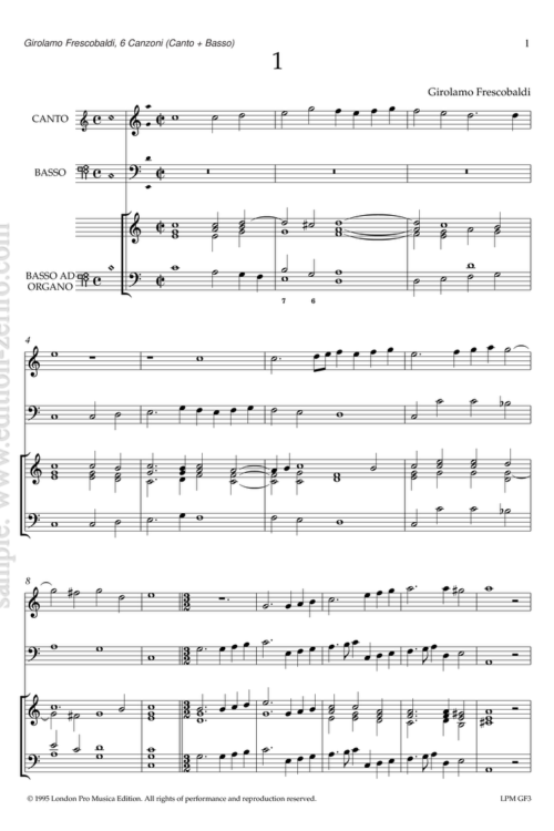 Girolamo Frescobaldi - Six Canzoni à2