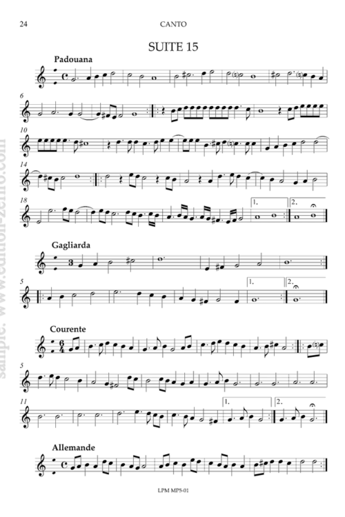 Banchetto Musicale (complete set of parts): Johann Hermann Schein