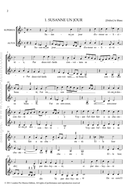 Premier Livre de Chansons à deus Parties (1578)