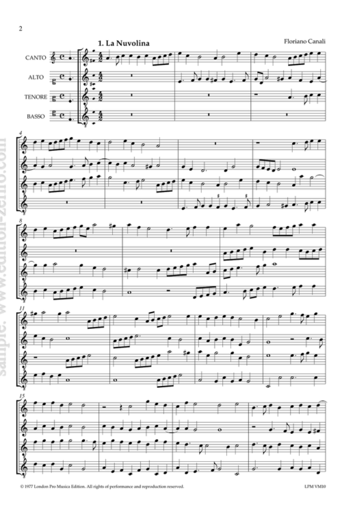 Floriano Canali - Four Canzoni