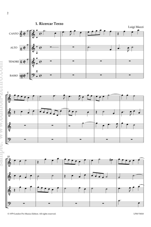 Luigi Mazzi - Ricercar & Canzon (1596)