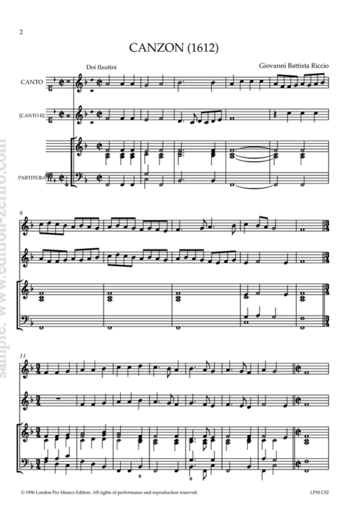 Canzon- Giovanni Battista Riccio