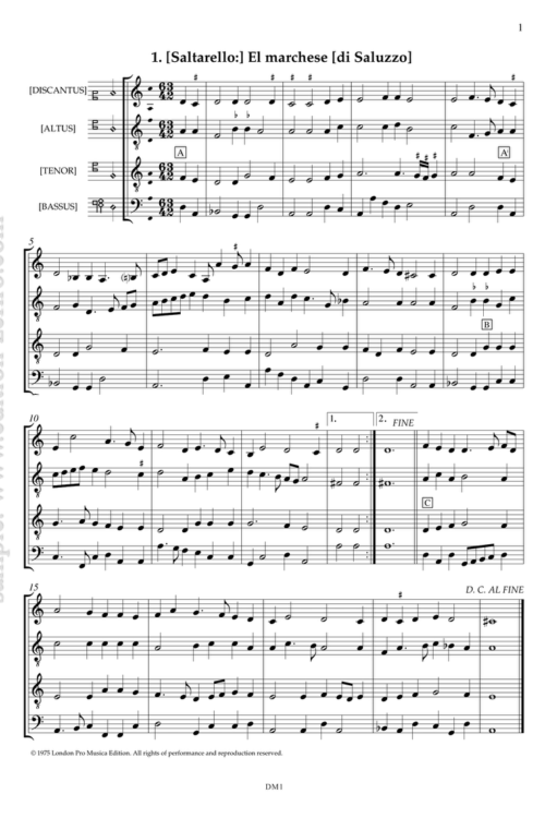 Italian Dances for four instruments
