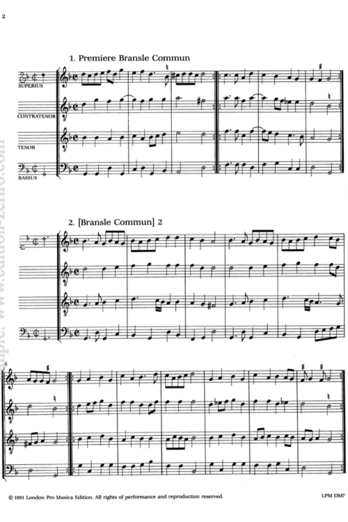 Premier Livre de Danseries (1559) - Jean d'Estrée