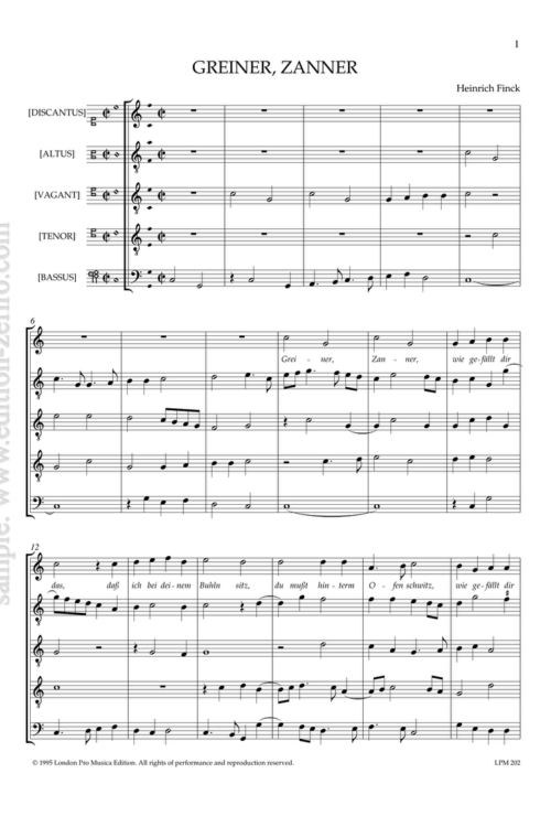 Greiner, Zanner : Heinrich Finck