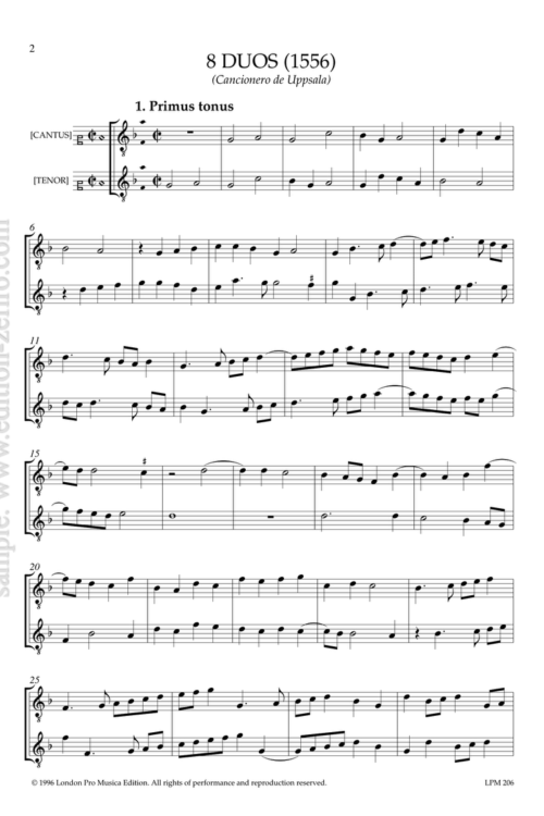 8 duets - Cancionera de Uppsala