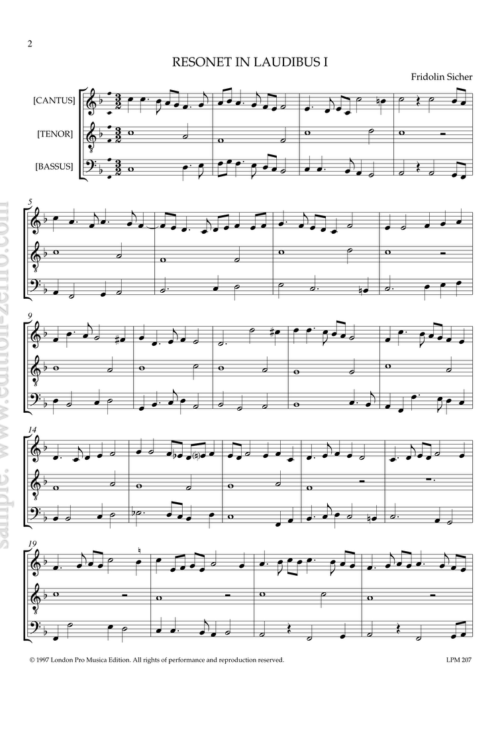 Resonet in Laudibus (2 versions)