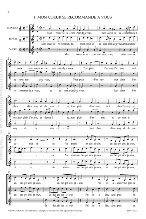 Jean de Castro - 5 Chansons a3 - low version