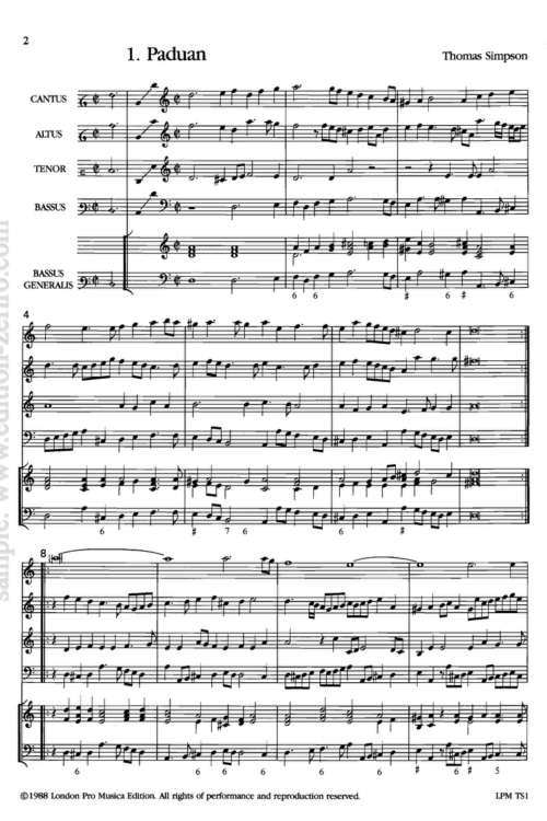 Taffel Consort 1621 - score and parts